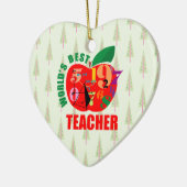 世界で最も最高のな先生のApple |の数学の幾何学 セラミックオーナメント (左)