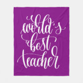 世界で最も最高のな先生 フリースブランケット (正面)