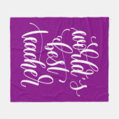 世界で最も最高のな先生 フリースブランケット (正面(横))