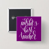 世界で最も最高のな先生 缶バッジ (正面&裏面)