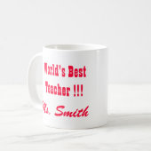 世界で最も最高のな先生(Female1) コーヒーマグカップ (正面左)