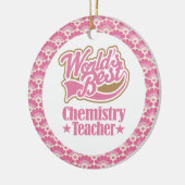 世界で最も最高のな化学先生のギフトのオーナメント セラミックオーナメント (左)