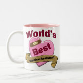 世界で最も最高のな医療助手 ツートーンマグカップ (左)