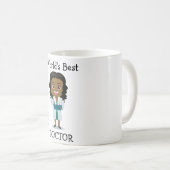 世界で最も最高のな医者、かわいく黒い女性 コーヒーマグカップ (正面右)