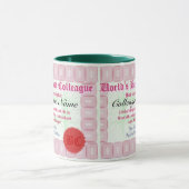 世界で最も最高のな同僚の証明書賞のマグ マグカップ (中央)