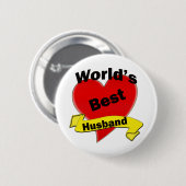 世界で最も最高のな夫 缶バッジ (正面&裏面)