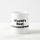 世界で最も最高のな女性市会議員 コーヒーマグカップ (中央)