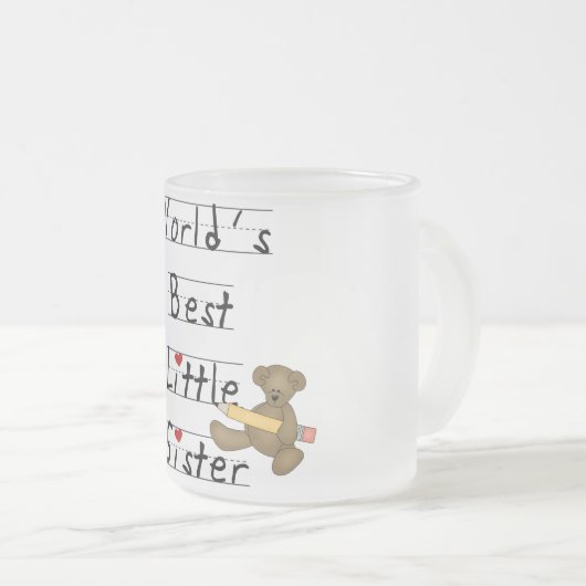 世界で最も最高のな妹のTシャツおよびギフト フロストグラスマグカップ (正面右)