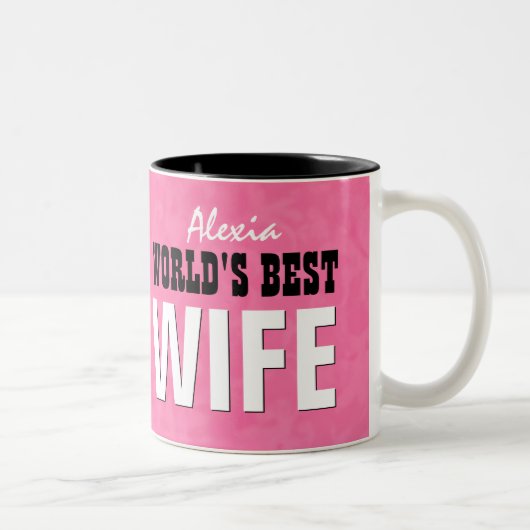 世界で最も最高のな妻のピンクグランジなV29 マグカップ (右)