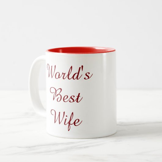 世界で最も最高のな妻のマグ ツートーンマグカップ (正面左)