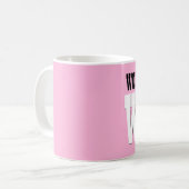 世界で最も最高のな妻の名前をカスタムするのピンクA01 コーヒーマグカップ (正面左)