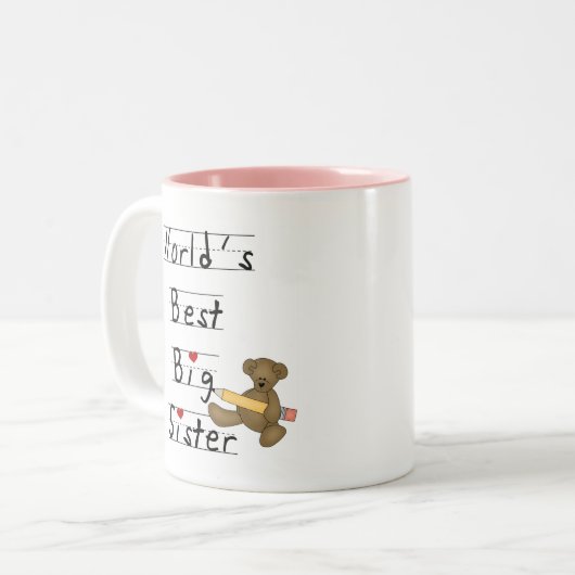 世界で最も最高のな姉のTシャツおよびギフト ツートーンマグカップ (正面左)