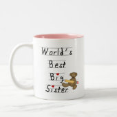 世界で最も最高のな姉のTシャツおよびギフト ツートーンマグカップ (左)