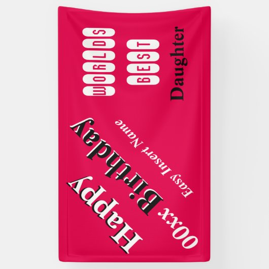 世界で最も最高のな娘 横断幕 (縦)