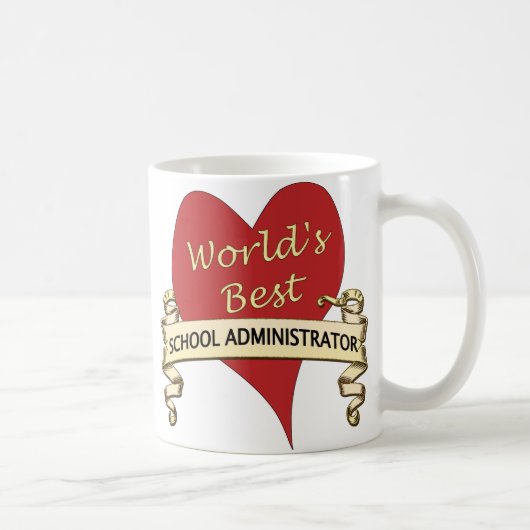 世界で最も最高のな学校管理者 コーヒーマグカップ (右)