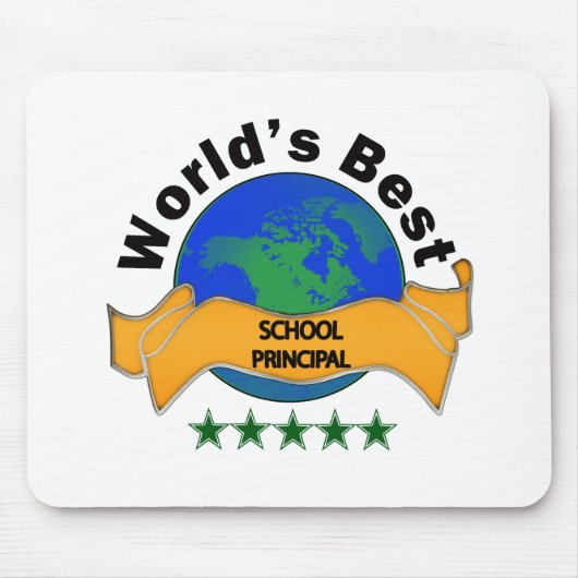 世界で最も最高のな学校長 マウスパッド (正面)