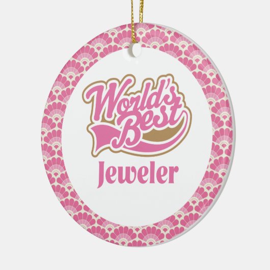 世界で最も最高のな宝石屋のギフトのオーナメント セラミックオーナメント (左)