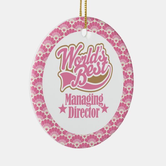 世界で最も最高のな専務理事ギフトのオーナメント セラミックオーナメント (右)
