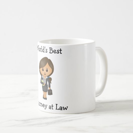 世界で最も最高のな弁護士-かわいい女性 コーヒーマグカップ (正面右)