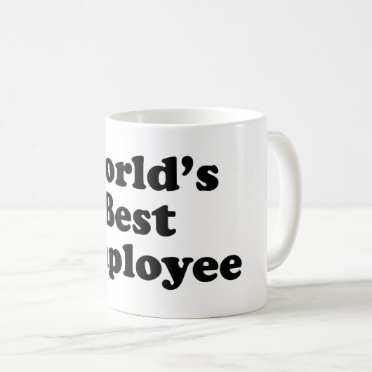 世界で最も最高のな従業員 コーヒーマグカップ (正面右)
