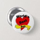 世界で最も最高のな息子 缶バッジ (正面&裏面)