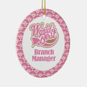 世界で最も最高のな支店長のギフトのオーナメント セラミックオーナメント (右)