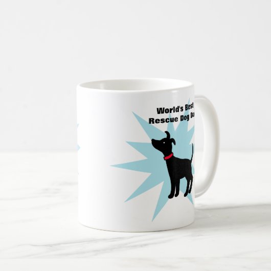 世界で最も最高のな救助犬のパパのマグの避難所犬のパパ コーヒーマグカップ (正面右)