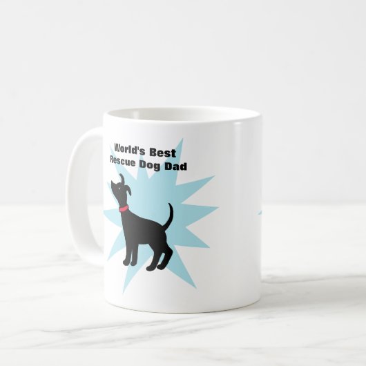 世界で最も最高のな救助犬のパパのマグの避難所犬のパパ コーヒーマグカップ (正面左)
