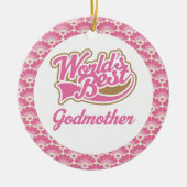 世界で最も最高のな教母のギフトのオーナメント セラミックオーナメント (正面)