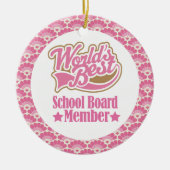 世界で最も最高のな教育委員会のメンバーのギフトのオーナメント セラミックオーナメント (正面)