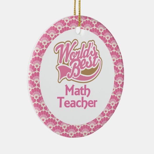 世界で最も最高のな数学の教師のギフトのオーナメント セラミックオーナメント (右)