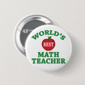 世界で最も最高のな数学の教師 缶バッジ (正面&裏面)