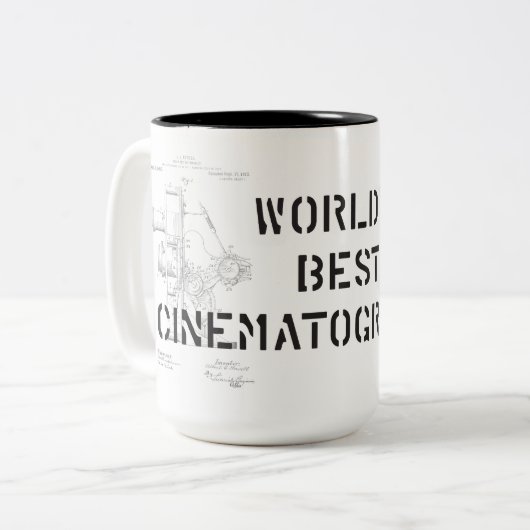 世界で最も最高のな映画撮影技師のマグ ツートーンマグカップ (正面左)