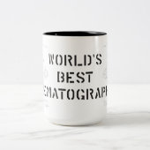 世界で最も最高のな映画撮影技師のマグ ツートーンマグカップ (中央)
