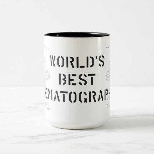 世界で最も最高のな映画撮影技師のマグ ツートーンマグカップ (中央)