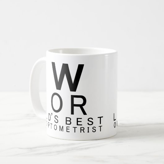 世界で最も最高のな検眼医のギフトのコーヒー・マグ コーヒーマグカップ (正面左)