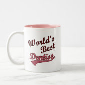 世界で最も最高のな歯科医 ツートーンマグカップ (左)