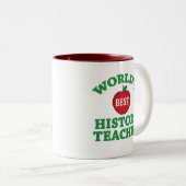 世界で最も最高のな歴史の先生 ツートーンマグカップ (正面右)