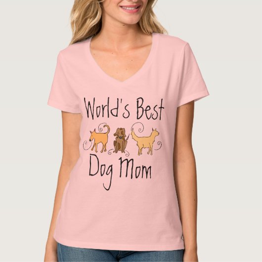 世界で最も最高のな犬のお母さん Tシャツ (正面)