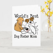 世界で最も最高のな犬の養育関係のお母さん カード (黄色い花)