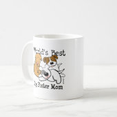 世界で最も最高のな犬の養育関係のお母さん コーヒーマグカップ (正面左)