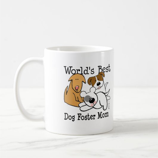 世界で最も最高のな犬の養育関係のお母さん コーヒーマグカップ (左)