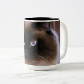 世界で最も最高のな猫のお母さんのマグ ツートーンマグカップ (正面右)