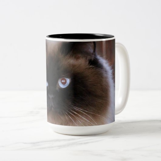 世界で最も最高のな猫のお母さんのマグ ツートーンマグカップ (正面右)