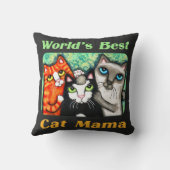 世界で最も最高のな猫のお母さんの黒板の子猫の枕 クッション (裏面)