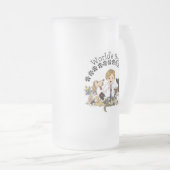 世界で最も最高のな獣医のマグ-男性の金髪 フロストグラスビールジョッキ (正面右)