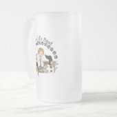 世界で最も最高のな獣医のマグ-男性の金髪 フロストグラスビールジョッキ (正面左)