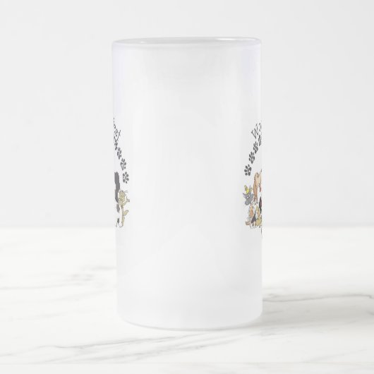 世界で最も最高のな獣医のマグ-男性の金髪 フロストグラスビールジョッキ (中央)