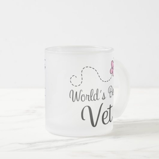 世界で最も最高のな獣医の獣医 フロストグラスマグカップ (正面右)