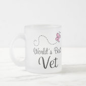 世界で最も最高のな獣医の獣医 フロストグラスマグカップ (左)